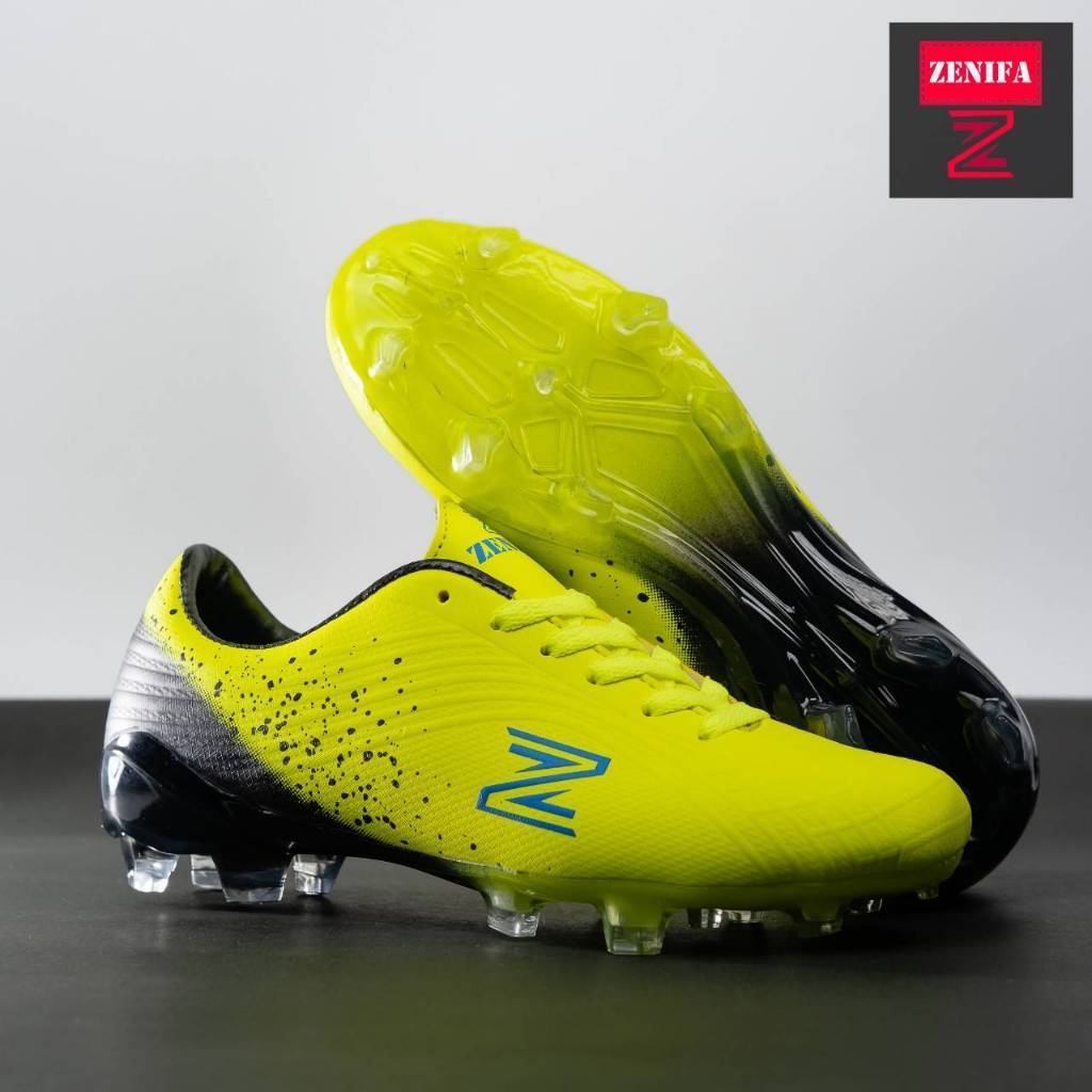 Sepatu Bola Pria Terbaru Zenifa Skylight Hijau Stabilo Komponen Original Berkualitas