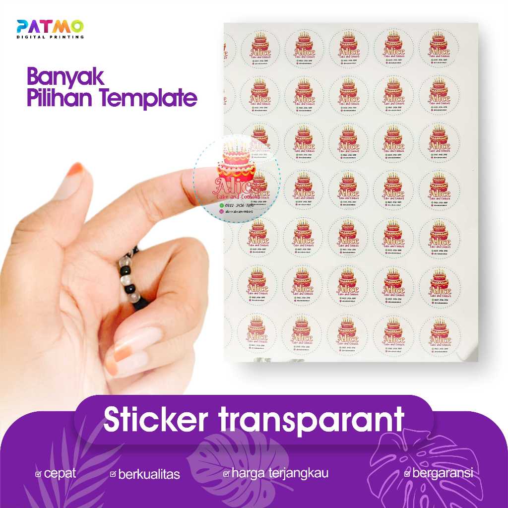 

Cetak Stiker Vinyl Transparant A3+ | Cetak Stiker Label Kemasan | Usaha Makanan | Label Minuman