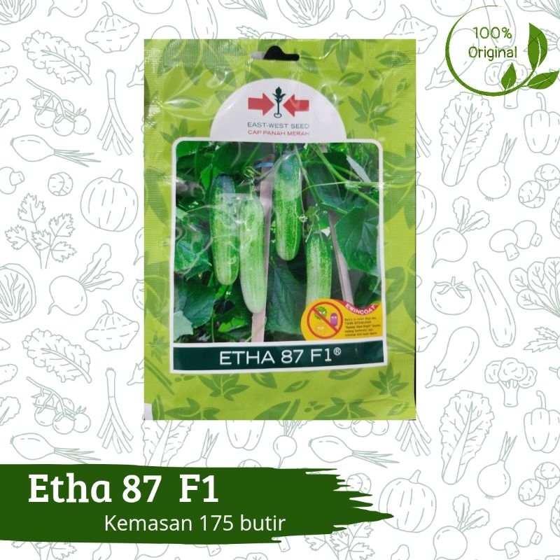 Benih Bibit Timun Ketimun Mentimun Hijau Etha 87 F1 - 175 Butir Cap Panah Merah