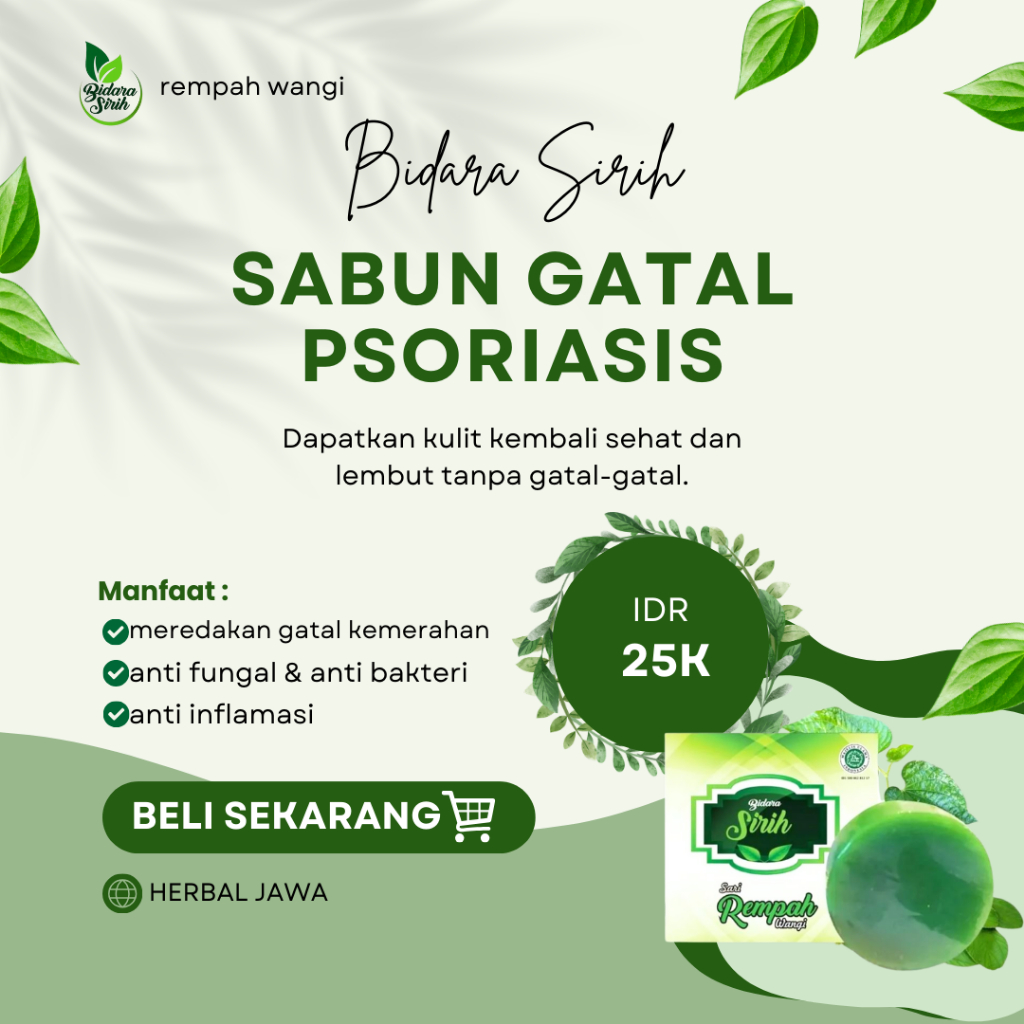 SABUN GATAL PSORIASIS BIDARA SIRIH | terpercaya mengatasi gatal gatal psoriasis