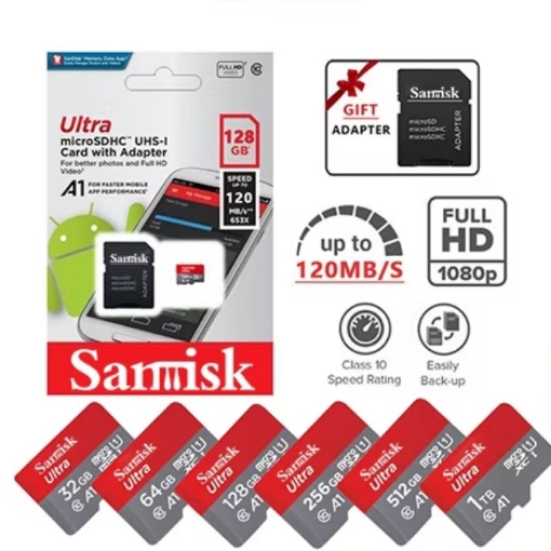 Memory Card micro SD 2TB 1TB 256 Gb class 10