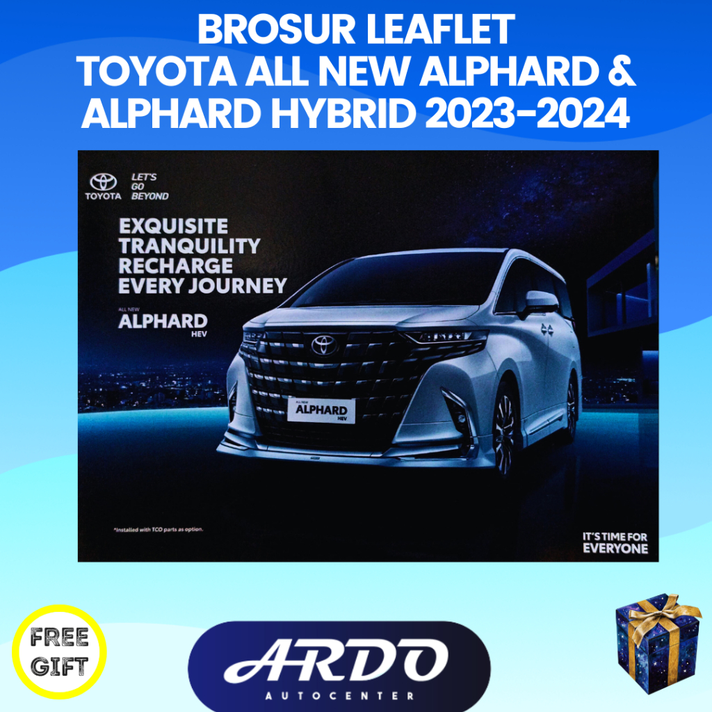 Brosur katalog mobil Toyota All New Alphard Hybrid dan Alphard gen 4 ANH40 2023-2024