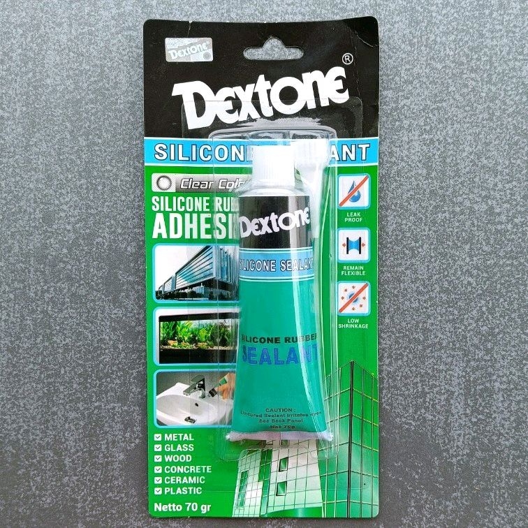 

DEXTONE Lem Kaca 70 gram 70GR 70 gr Aquarium Besar Silikon Karet Akuarium Anti Air BIRU