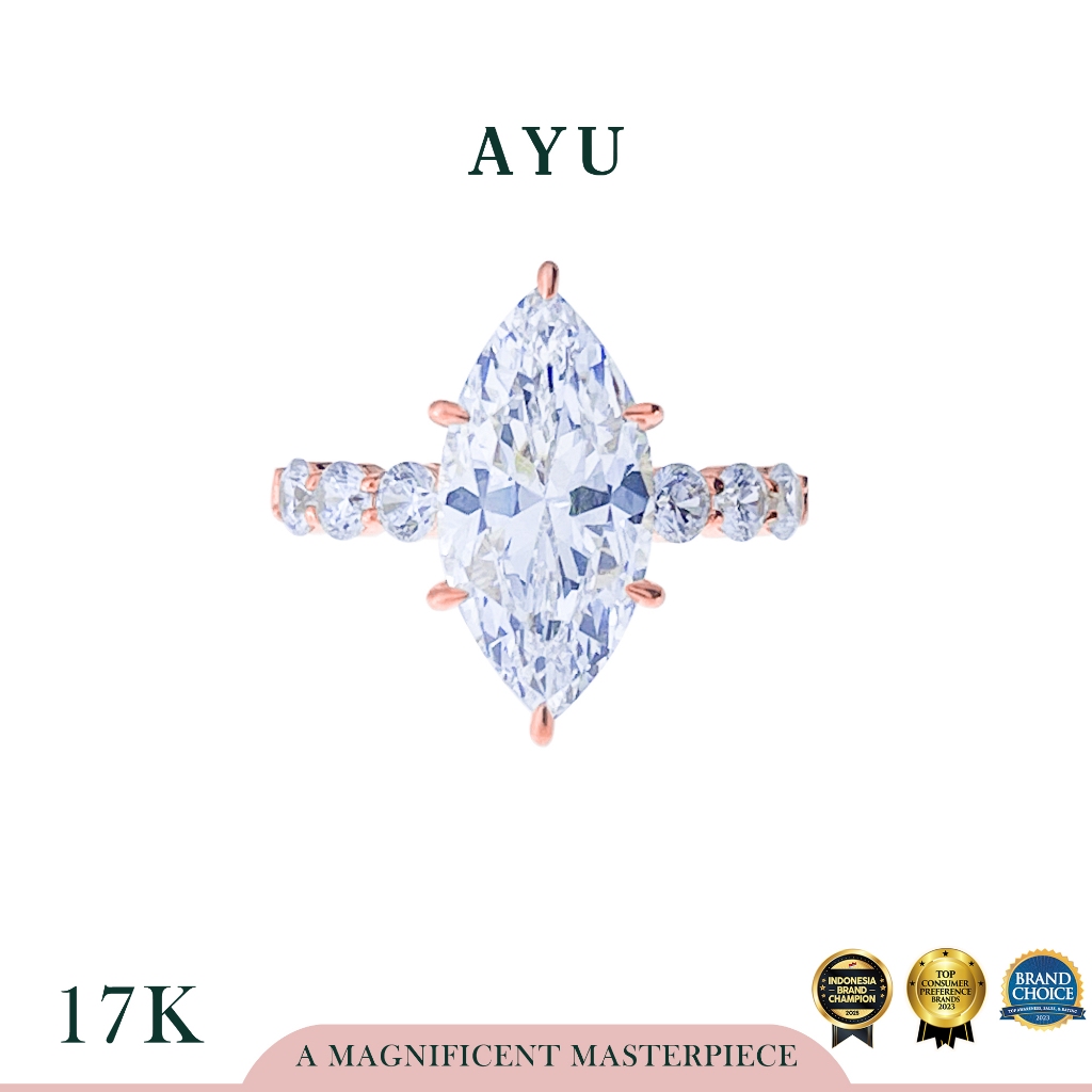 AYU Cincin Emas - The Ayu Selly Ring 17k Rose Gold