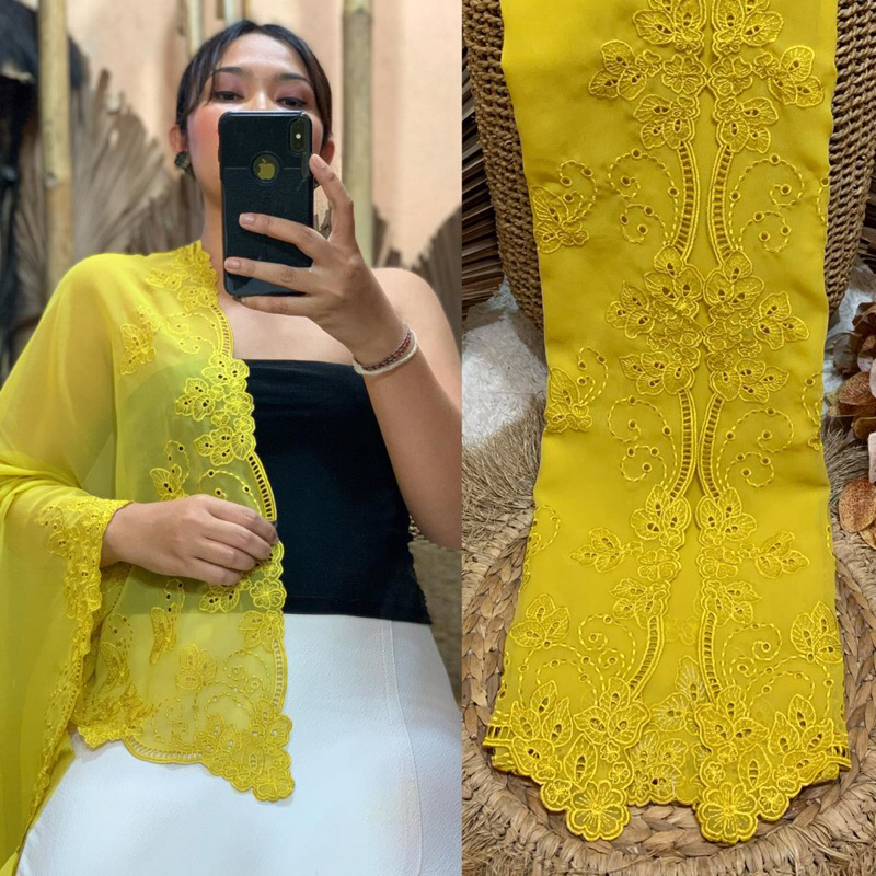 Wow kain bordir surra crefe  Motif dan warna cantik Kain bordir kebaya bali Kain bordir kebaya murah