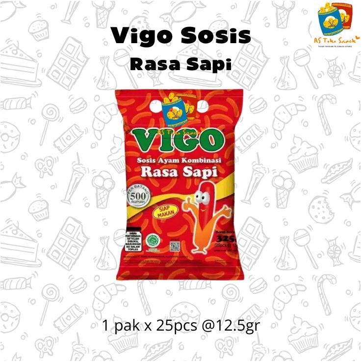 

Vigo Sosis Ayam Rasa Sapi (1 Pak 25pcs 12.5gr)