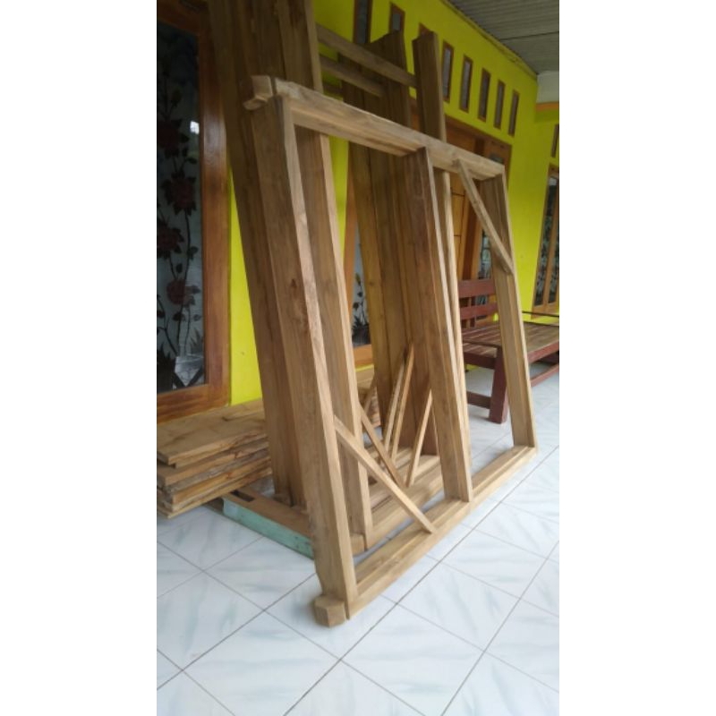 Kusen pintu kayu jati perhutani 6×15 bisa custom