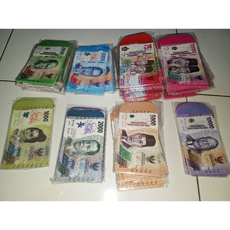 

Amplop THR viral Uang kertas dan ATM