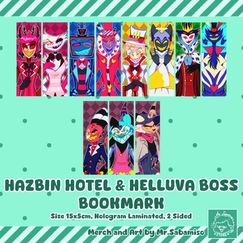 

Hazbin Hotel & Helluva Boss Bookmark Pembatas Buku [READY STOCK]
