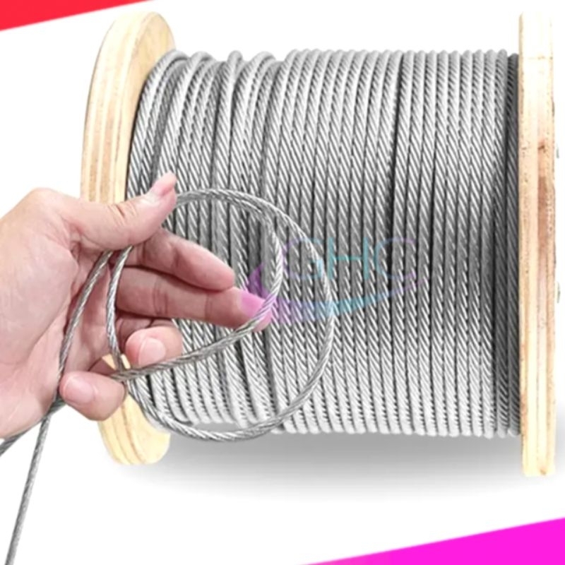 Kawat Seling Baja Galvanis 3mm Tali Sling Galvanis