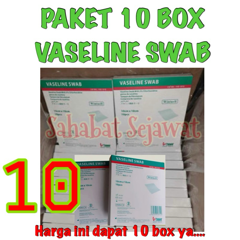 WINNER VASELINE SWAB WINTUEL PAKET 10 BOX