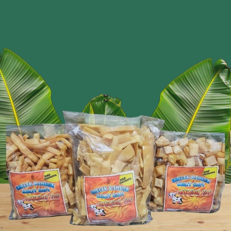 

KRECEK RAMBAK KULIT SAPI - KRUPUK KULIT - KRUPUK RAMBAK500g