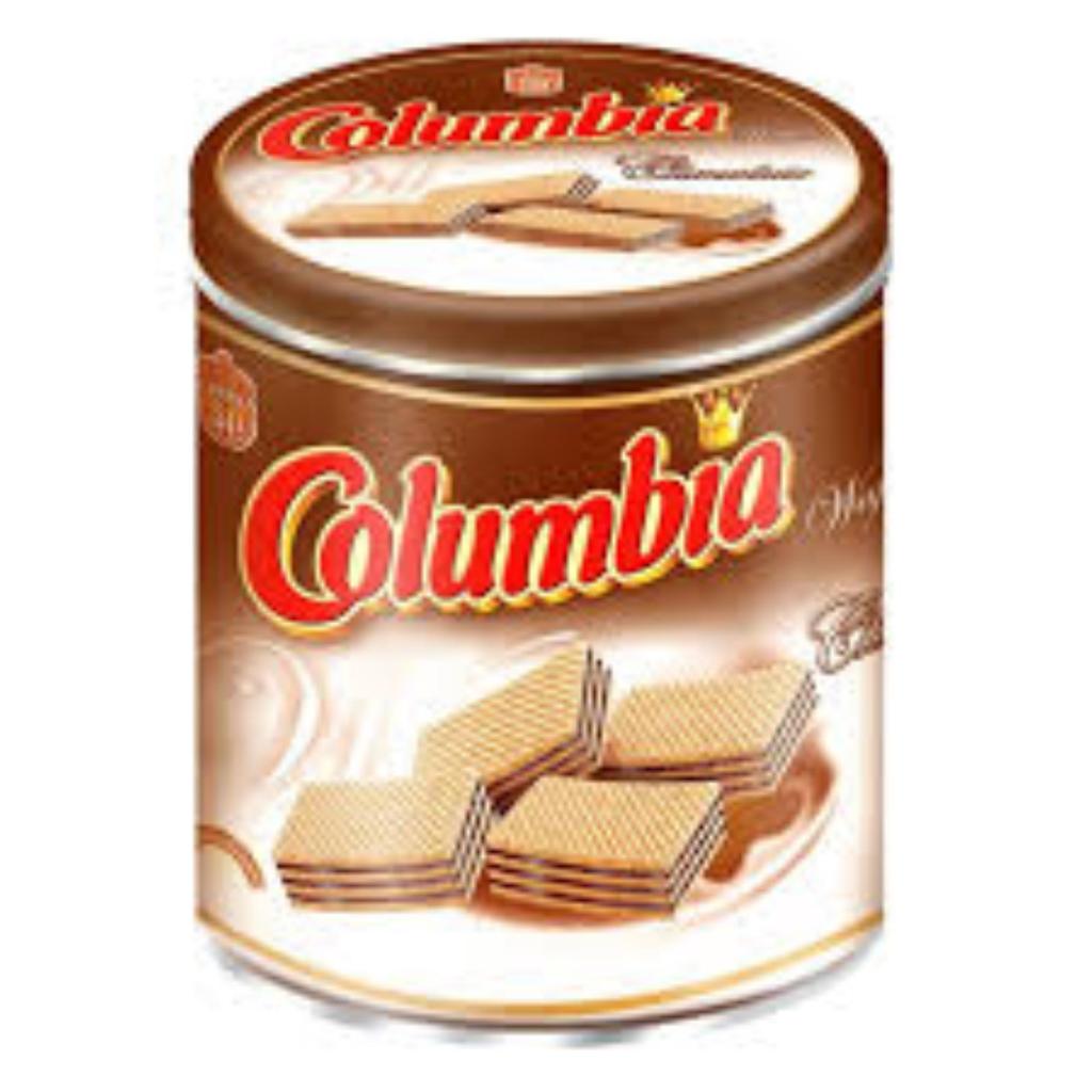 Columbia Wafer Coklat Enak Murah Snack Lebaran Idul Fitri Parcel Cemilan Anak 250gr 500gr Kaleng