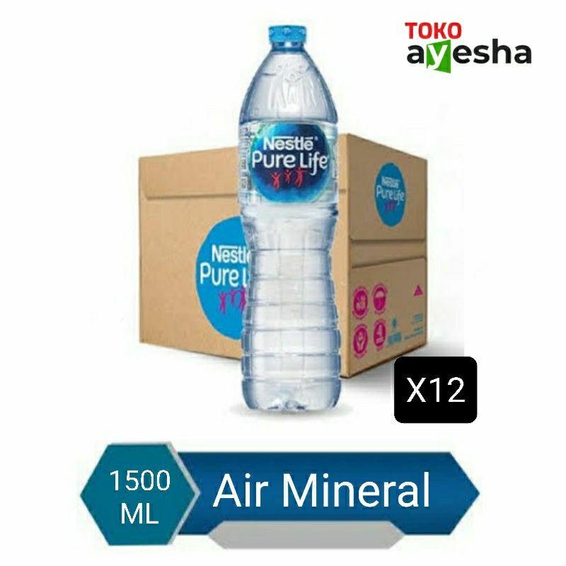 

Pure Life Air Mineral 1500 ml - 1 Dos isi 12 Botol