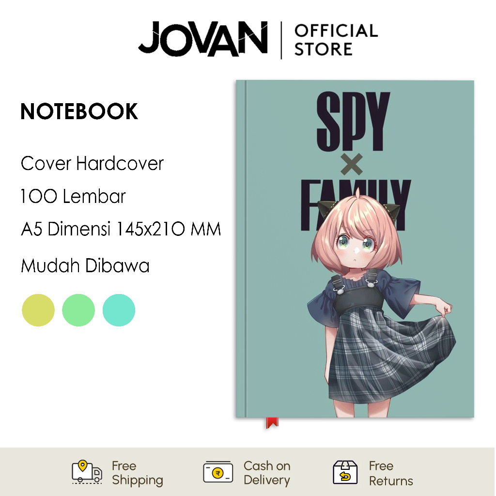 

Notebook Hardcover Custom Spy x Family 18 Buku Tulis Catatan Note Agenda Planner Jurnal Diary Notebook Anime