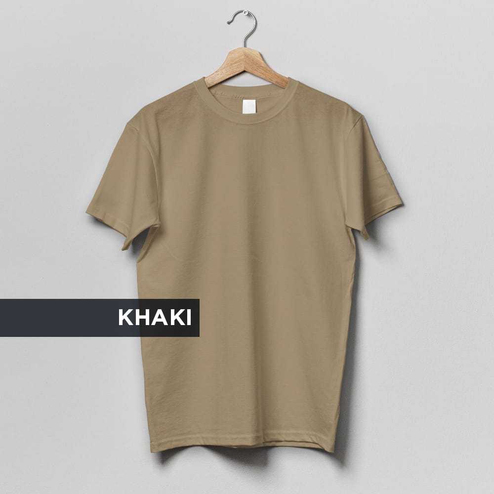 Baju Kaos Polos Unisex Khaki