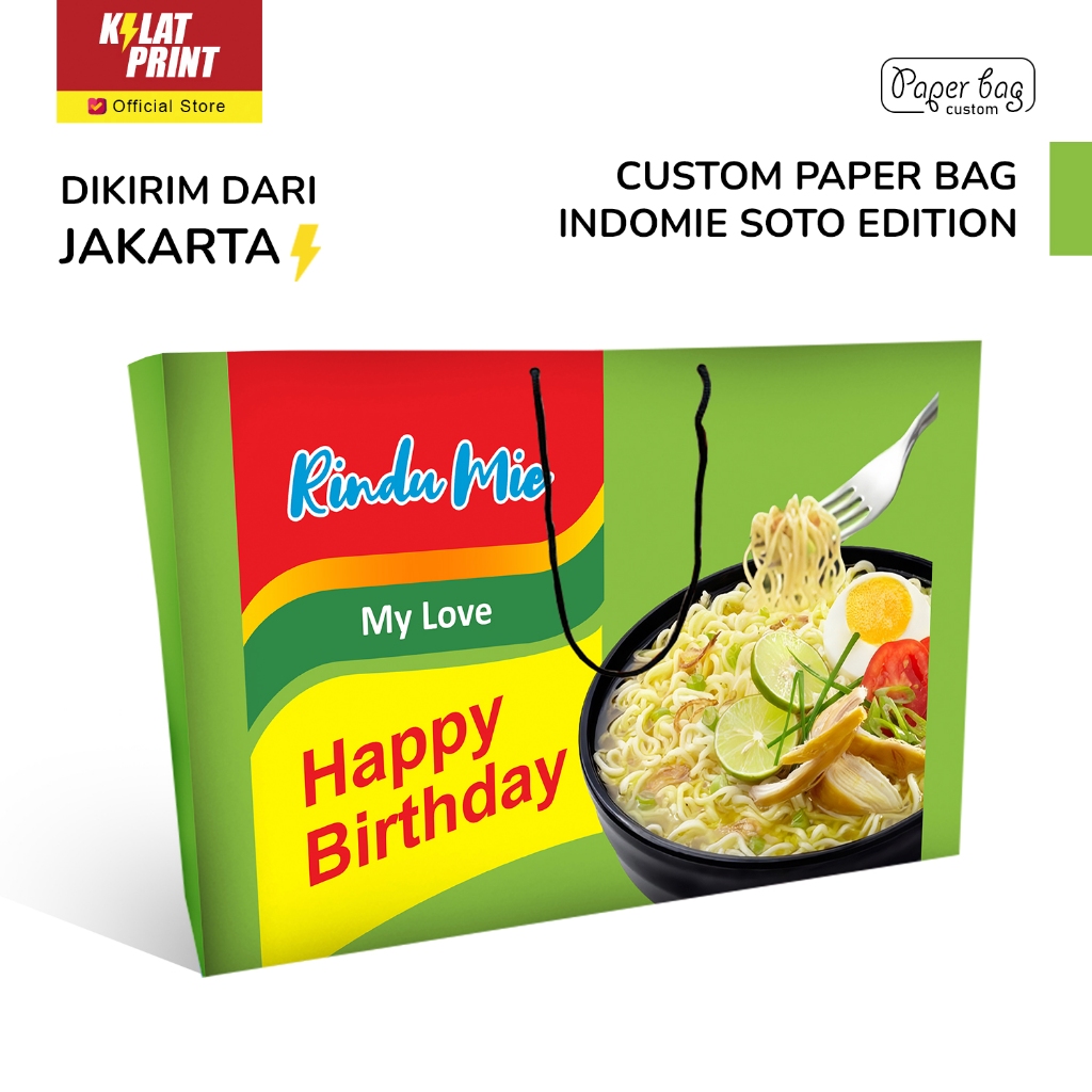 

Paper Bag Custom Kado Ulang Tahun Paperbag Ala Indomie Soto Edition