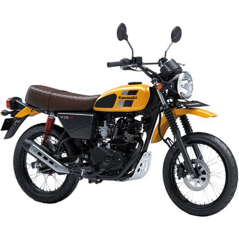 STICKER LIST TANGKI W175 TR BAGIAN KIRI KUNING ORIGINAL KAWASAKI