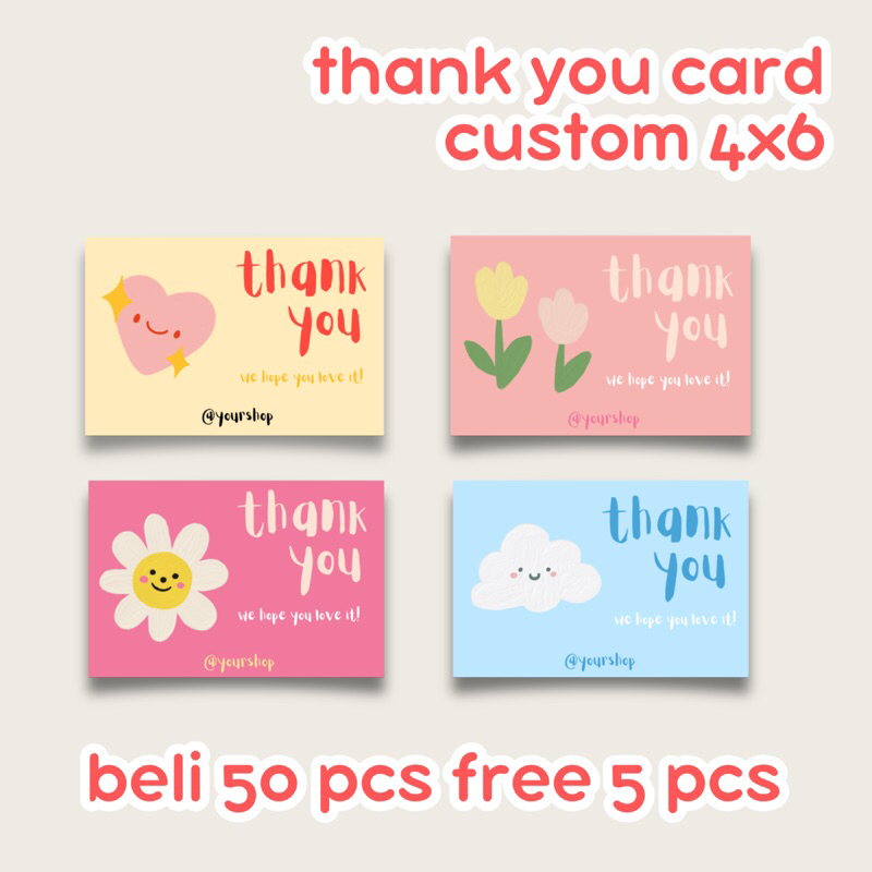Thank You Card | Thank You Card Custom | Custom Card | Thank You Card Aesthetic