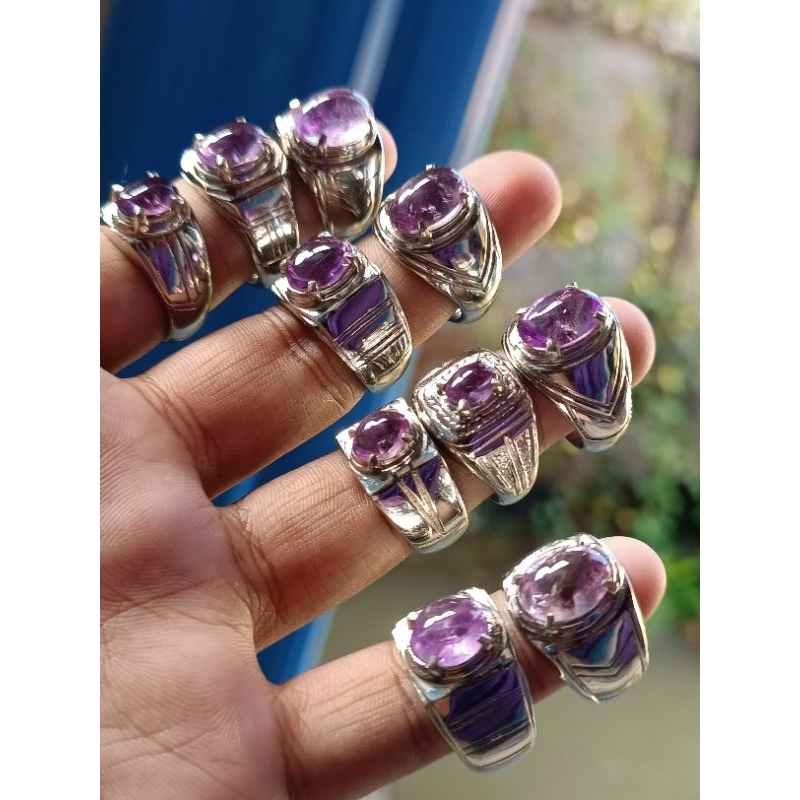 cincin batu kecubung ikat alfaka