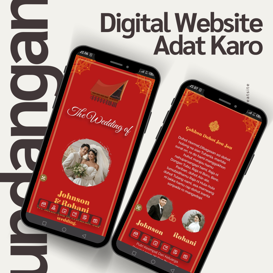 Undangan Digital Pernikahan Website Adat Karo Kristen Wedding Invitation Batak Ekspres Link Wa