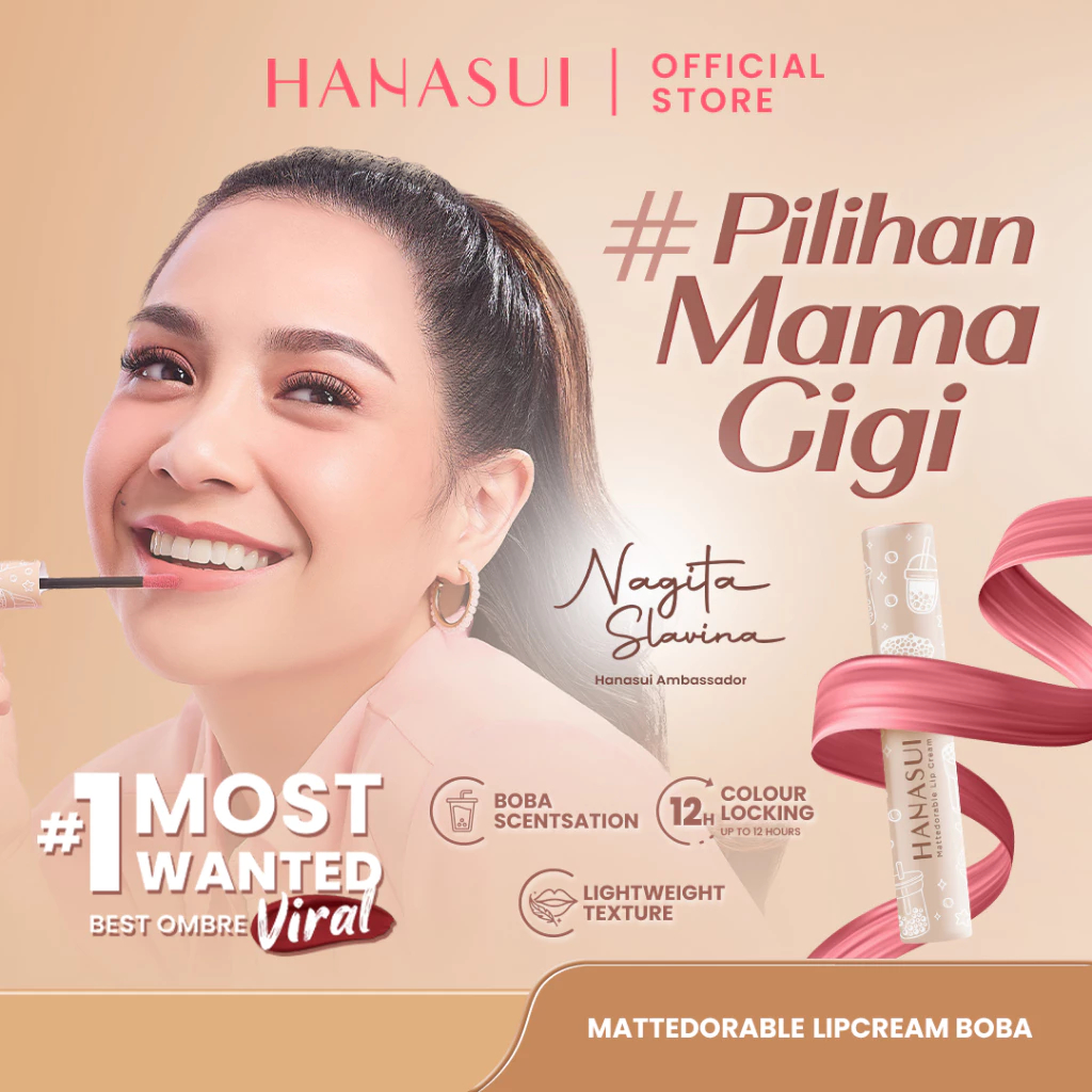 HANASUI MATTEDORABLE LIP CREAM BOBA EDITION | LIP CREAM HANASUI BOBA