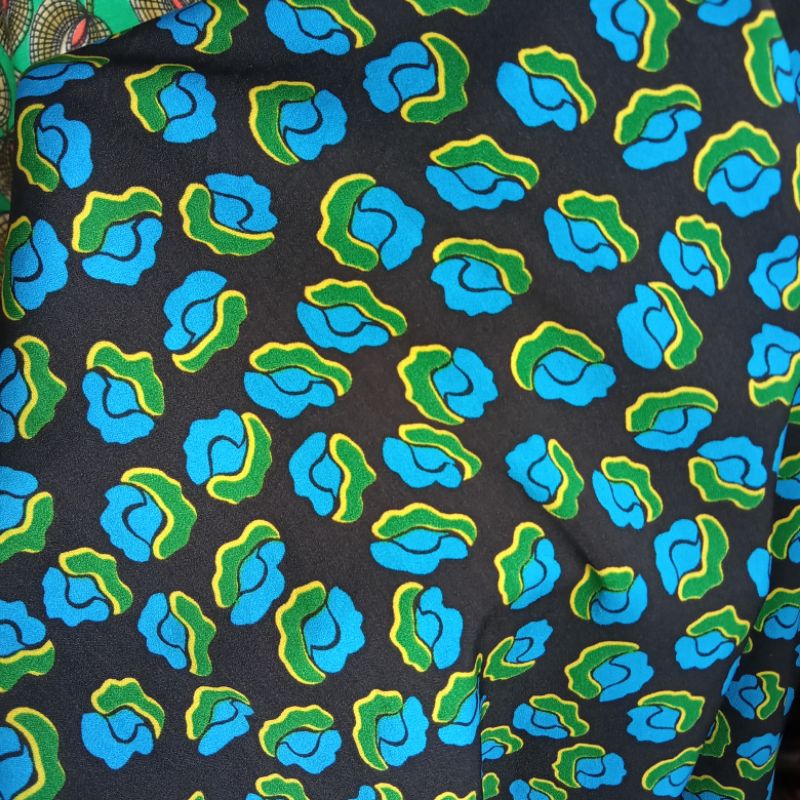 Kain Silk Motif - Kain Silk Sutra Motif Bunga Import - Kain Satin Silk Original - Kain Silk Style Br