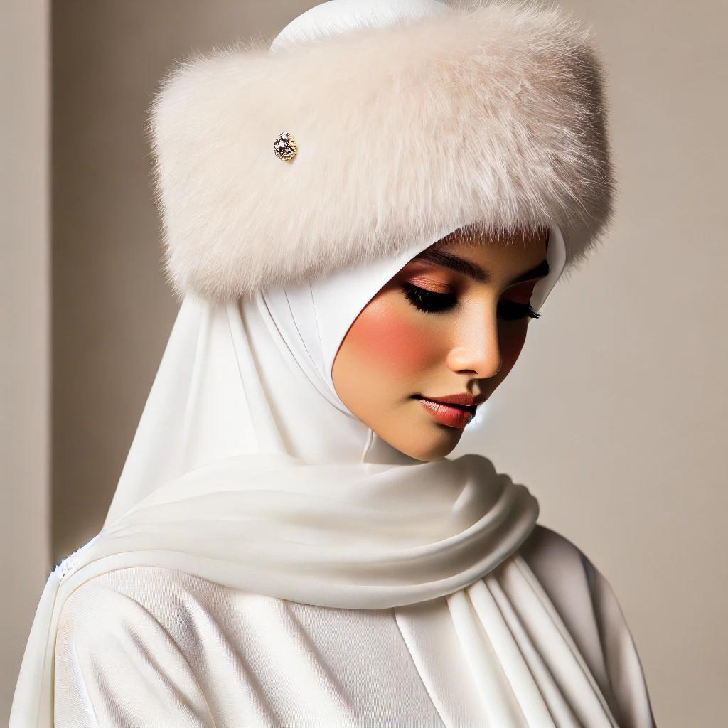 Topi Bando Wanita Bulu Sintetis Aksesori rambut Wanita