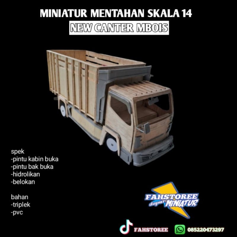 MENTAHAN MINIATUR TRUK CANTER SKALA 1:14