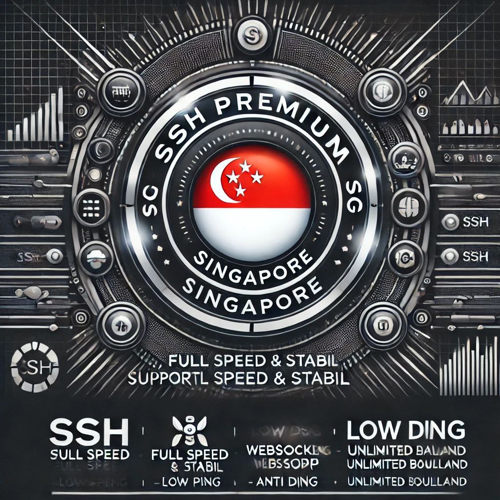 SSH Premium Full Speed 🇸🇬 | Akun SSH V2Ray VMess VLess | Stabil & Anti Lag