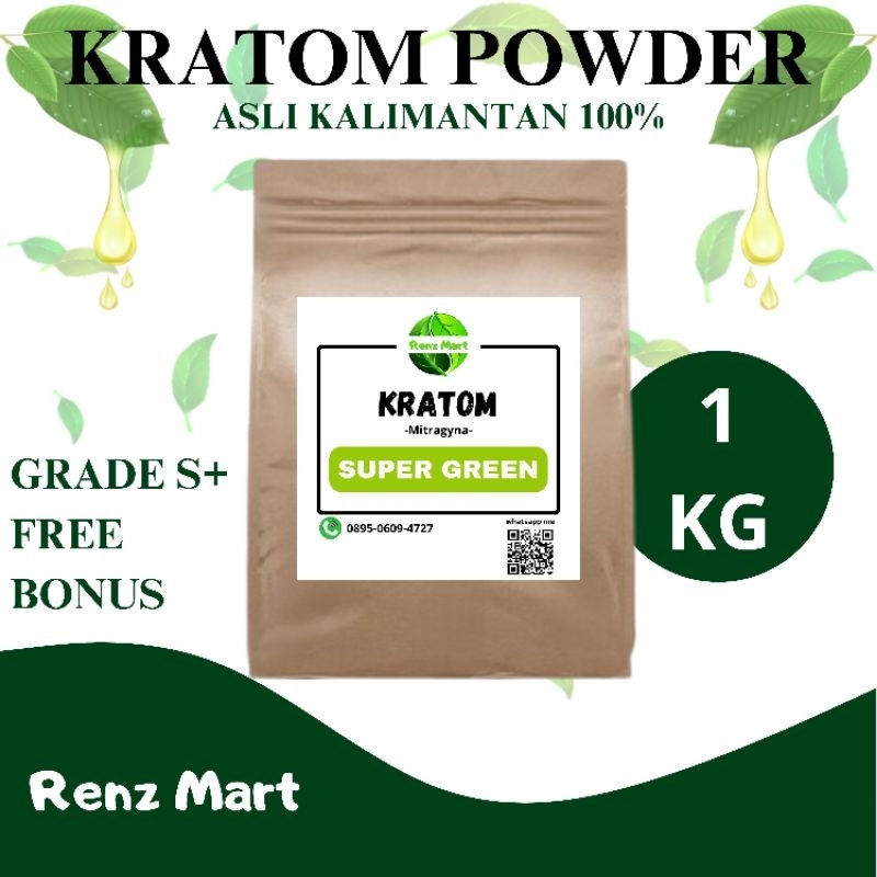 

Bubuk Teh Hijau Asli Kalimantan 1kg Grade S+