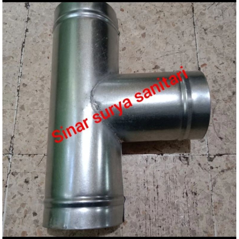Sambungan T pipa ducting 12 inch / Tee ducting 12 inch / T flexible cerobong