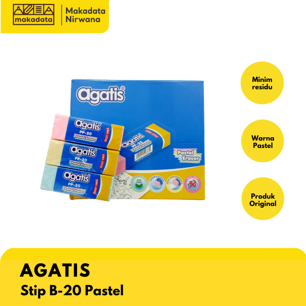 

AGATIS ERASER/PENGHAPUS/STIP B-20 ECO PASTEL (1PCS)
