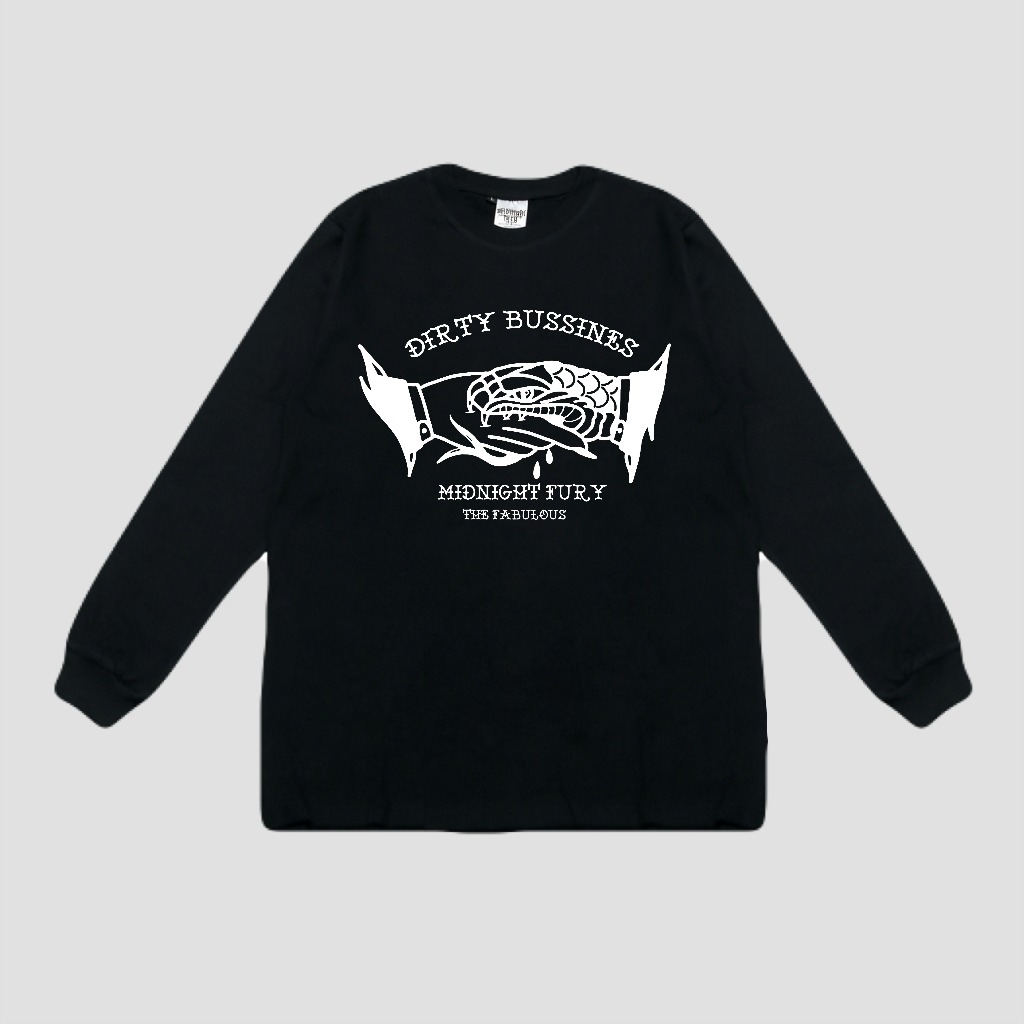 MIDNIGHT FURY T-SHIRT LONGSLEEVE KAOS LENGAN PANJANG DIRTY BUSSINES