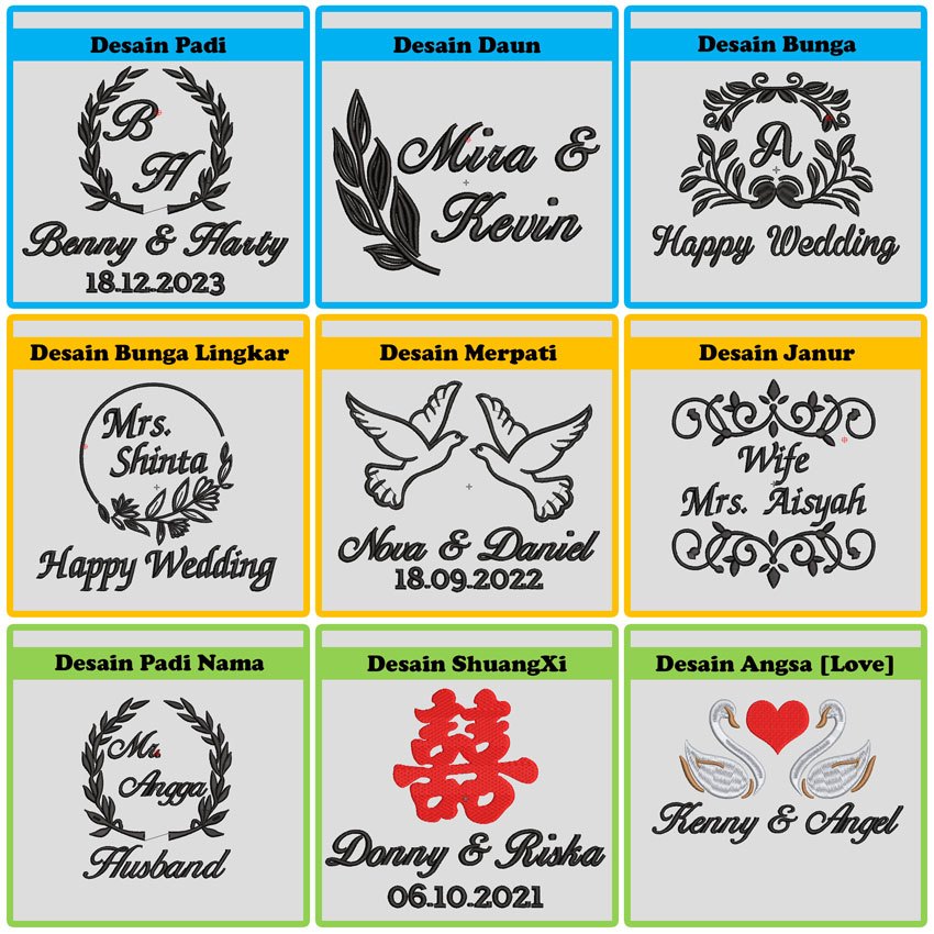 Jasa Bordir Tulisan  Nama Handuk