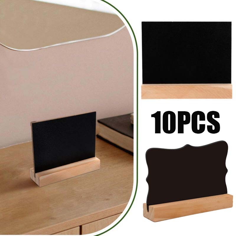 

10pcs Papan Tulis Menu Cafe/ Cafe Mini Chalkboard Papan Notes Papan Tulis Kapur Kecil Papan Menu Berdiri Papan Tulis Kecil Kapur
