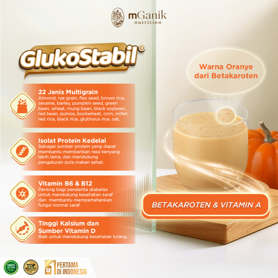 

RB MGANIK Superfood Pumpkin - Minuman Multigrain Herbal Diabetes BPOM 100%