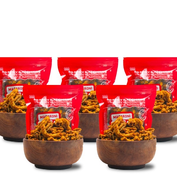 Macaroni Cuck Keripik Usus Pedas Daun Jeruk Kemasan Reguler 80gr x5