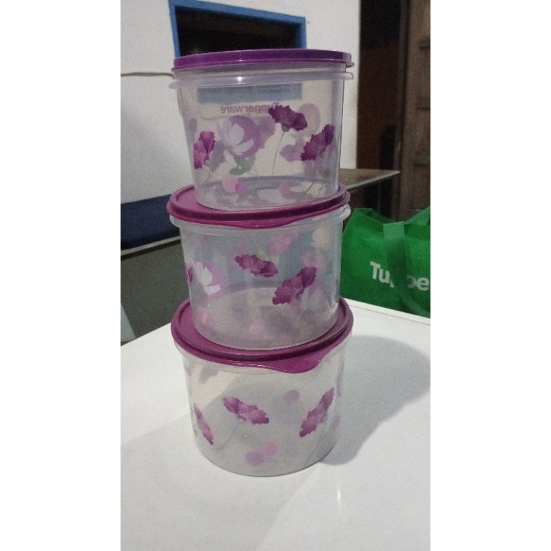 tupperware daisy canister toples
