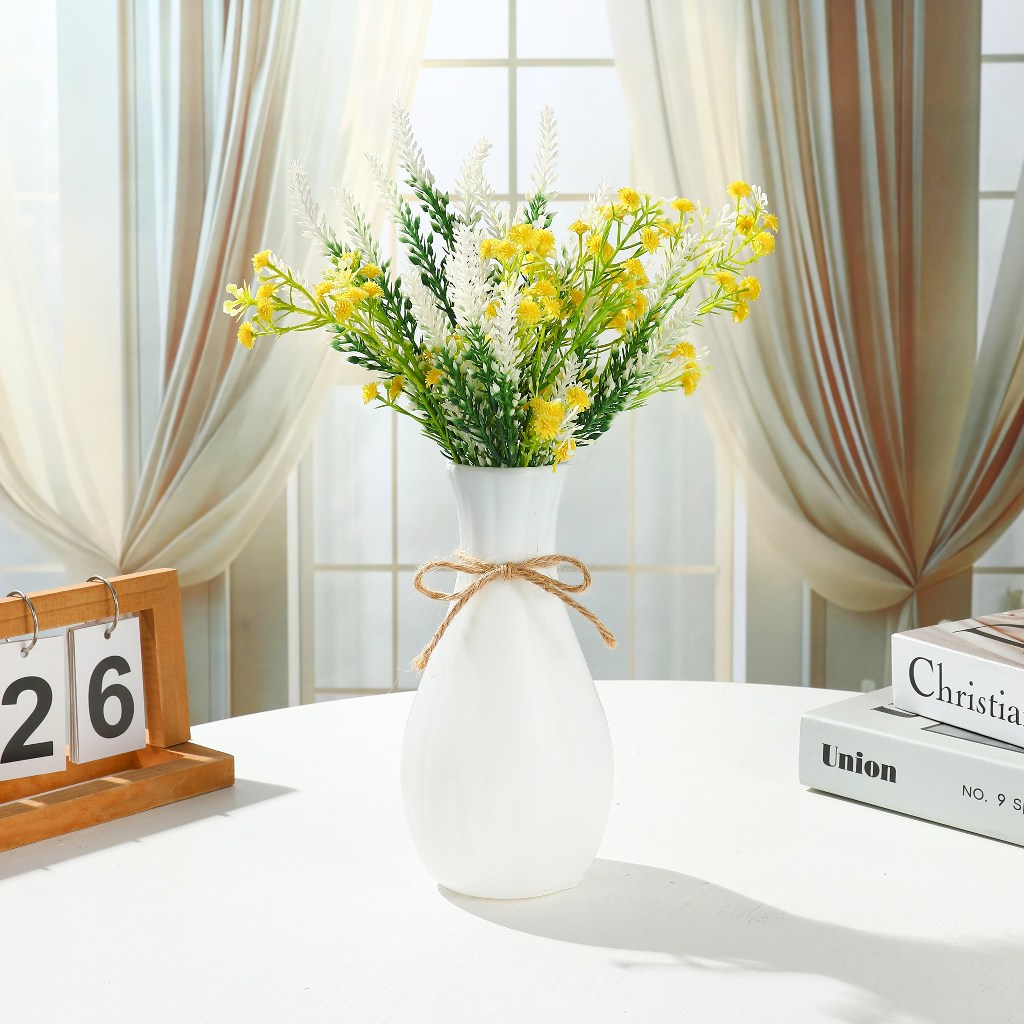 Set Vas Bunga Plastic Aesthetic Bunga Hias Plastik Bunga Hias Plastik bunga hiasan ruang tamu