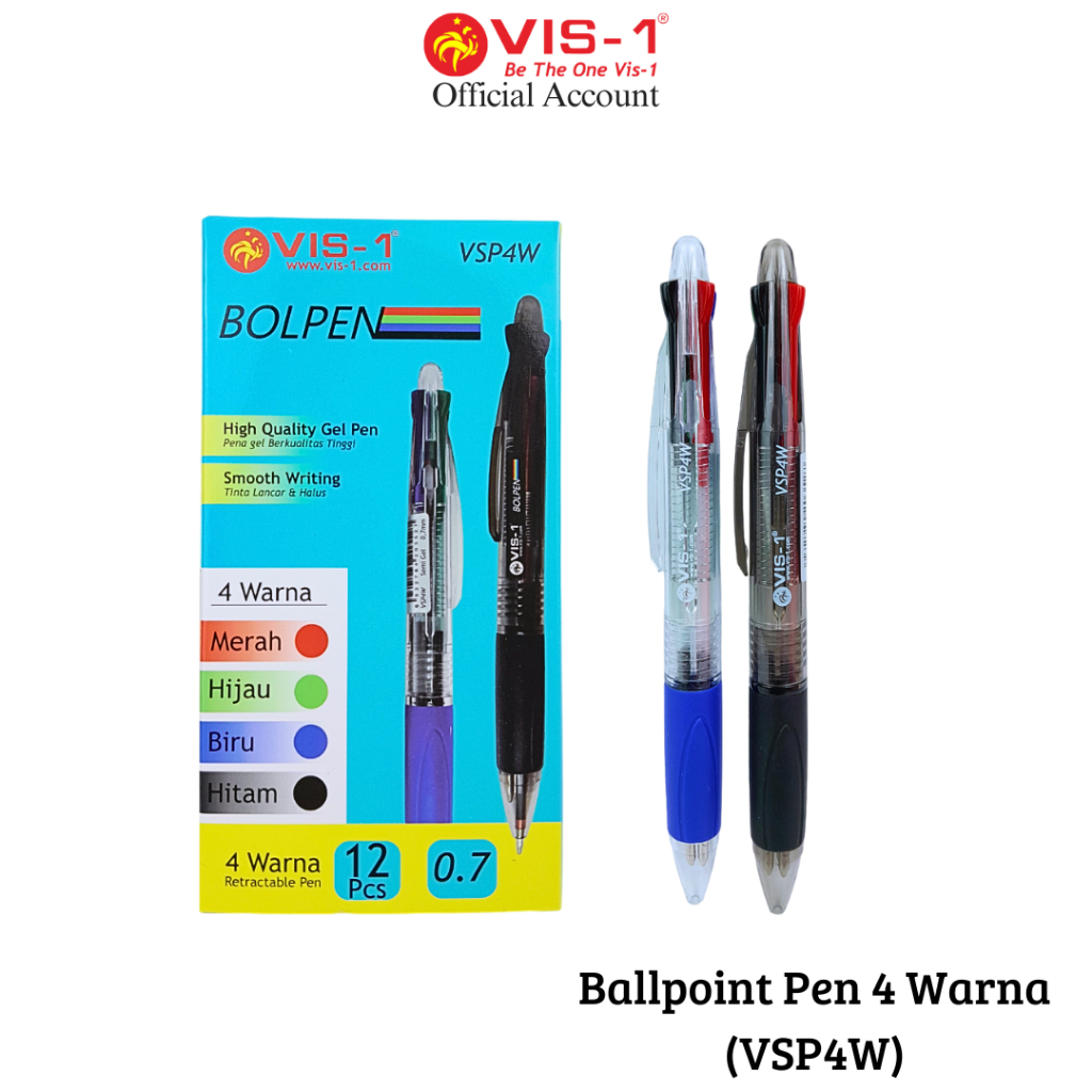 

VIS-1 - Bolpen 4 warna VSP4W / Pen / Pulpen