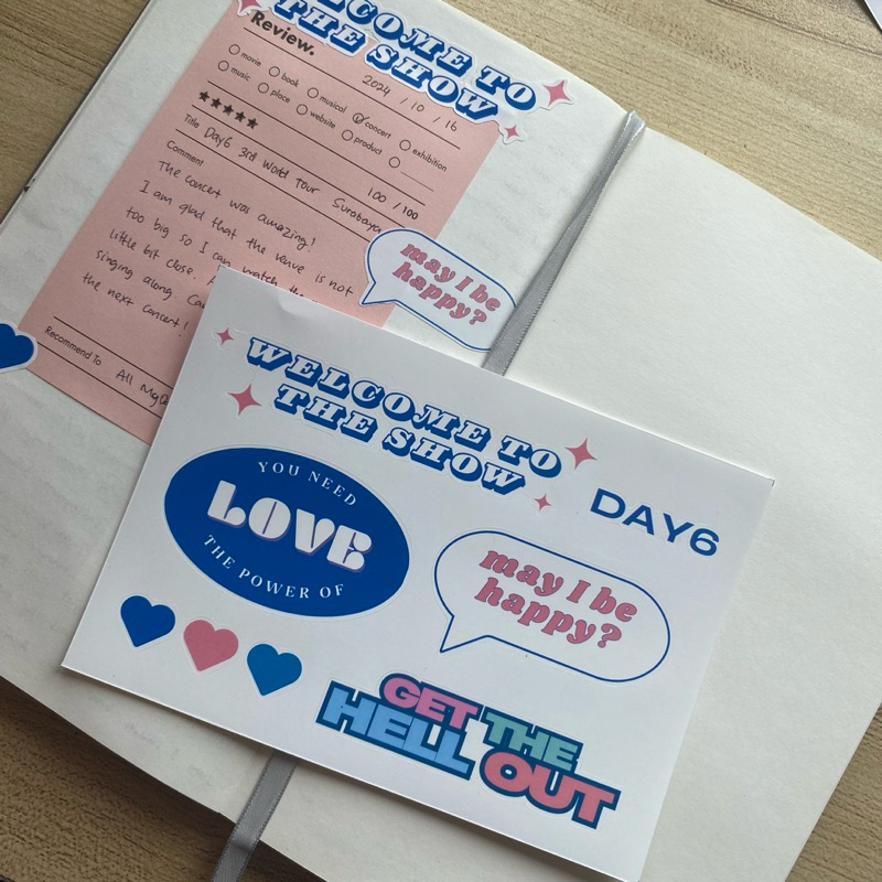 

Day6 kpop sticker sheet journaling sticker