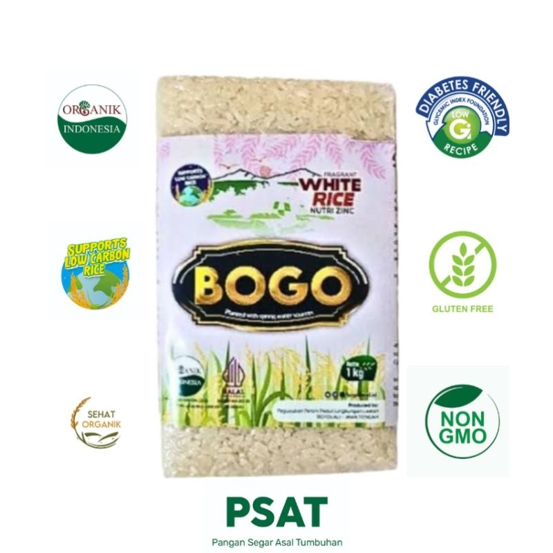 

BERAS NUTRI ZINC ORGANIK/BERAS SEHAT/BERAS STUNTING/BERAS ORGANIK/KEMASAN VAKUM 1KG
