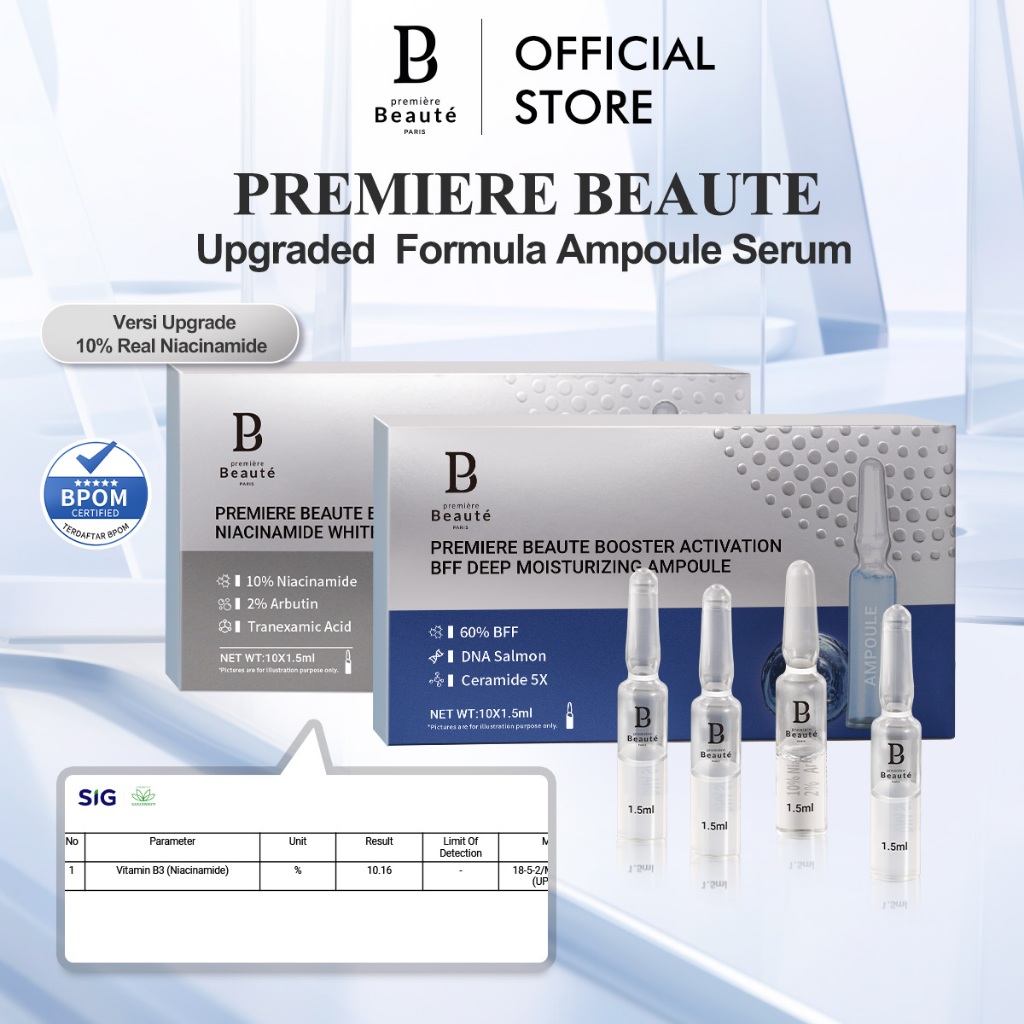 PREMIERE BEAUTE [New Formula] New Booster Activation Ampoule 10x1.5ml Serum 10% NIACINAMIDE 2% ALPHA