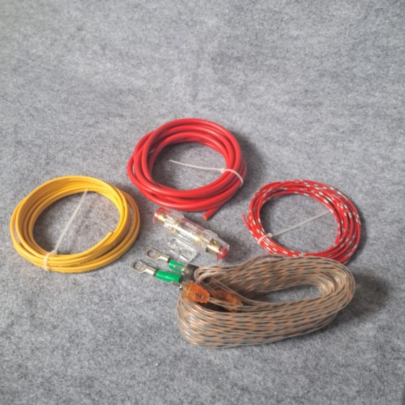 Kabel Instalasi Audio Mobil Fullset Paket Kabel Speaker Subwoofer Mobil