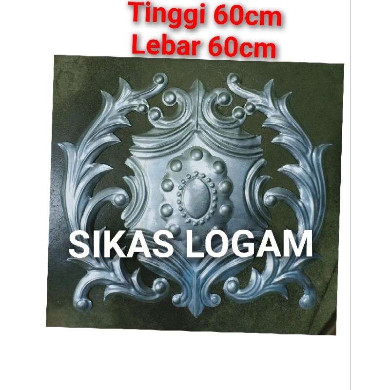 ornamen plat besi 60x60cm tampilan 2muka pagar rumah minimalis modern klasik