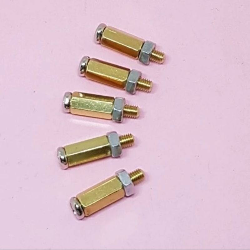 10mm + 6mm Spacer Tiang PCB Kuningan + Mur Nut M3 Baut Screew JP3