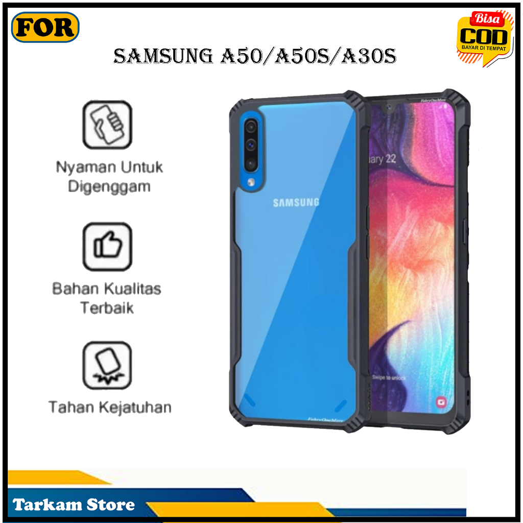Case Samsung Galaxy A50/A50S/A30S Shockproof Bumper Transparan TPU  Soft Case Belakang Premium