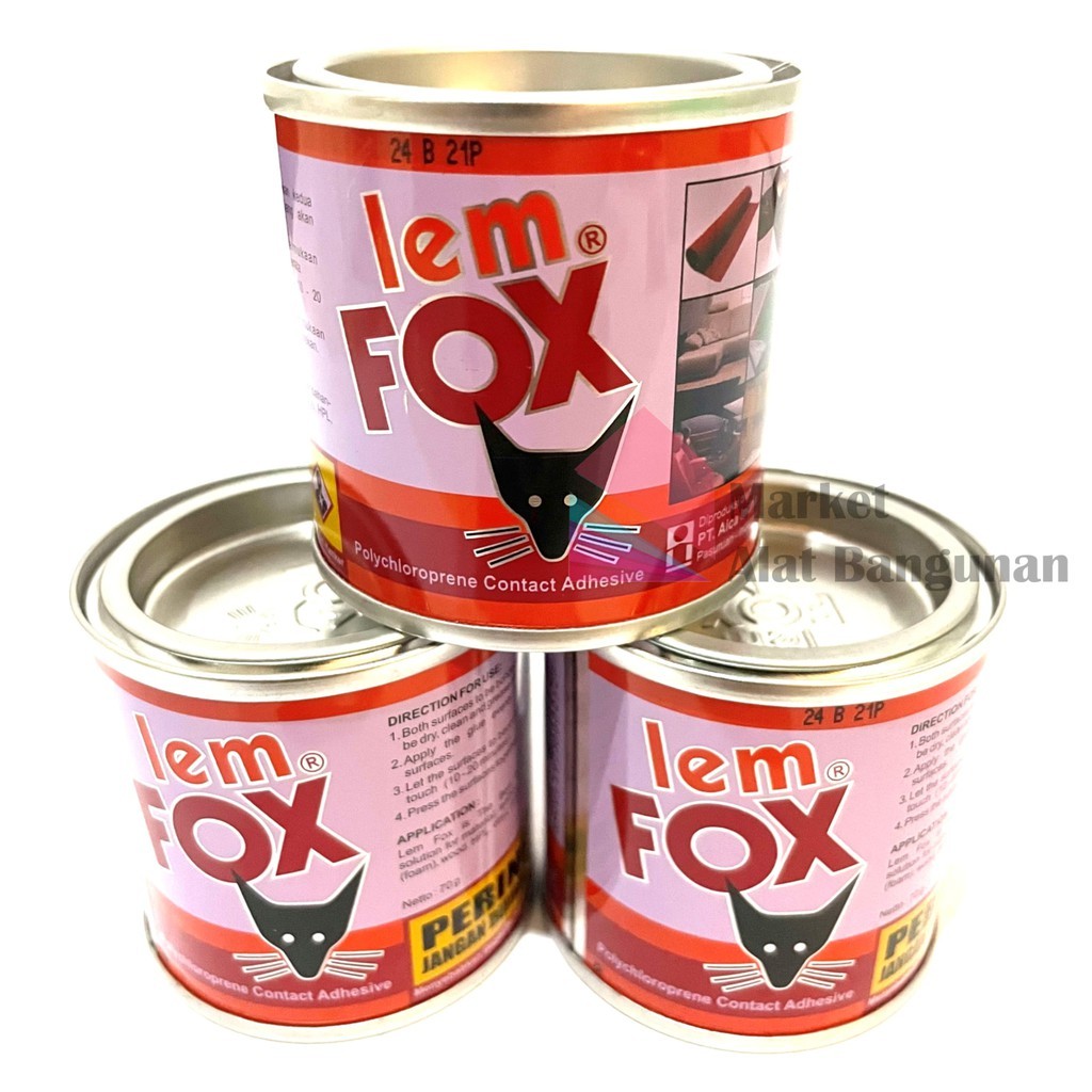 

Lem FOX Kuning Kaleng 70 gram / Lem FOX Aibon ASLI ORIGINAL