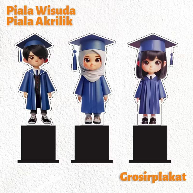 Piala Wisuda Akrilik Custom Piala Wisuda Anak